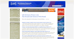 Desktop Screenshot of life-sciences-france.com